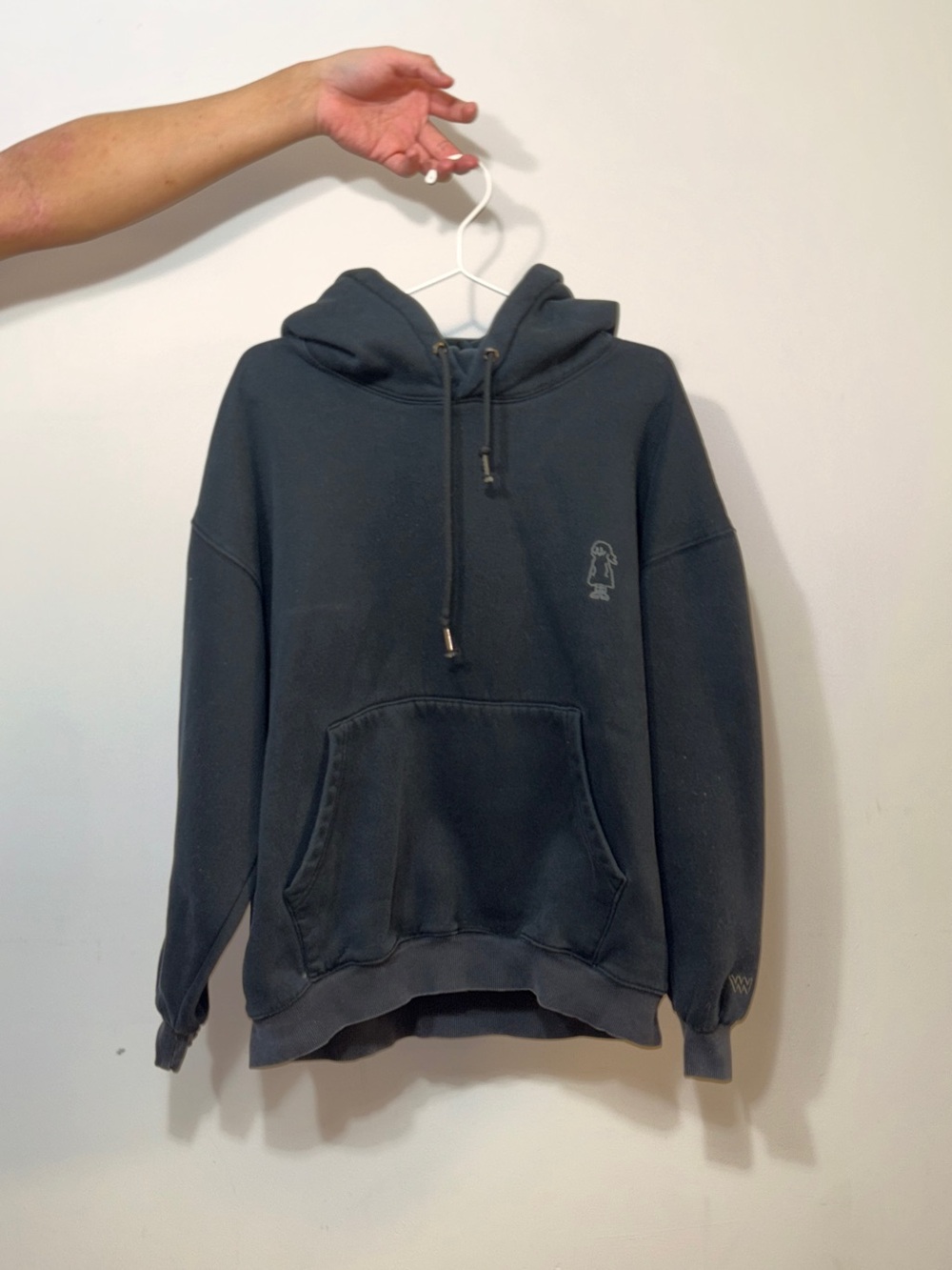 Dark Charcoal Hooded Sweatshirt - Casual Pullover Hoodie